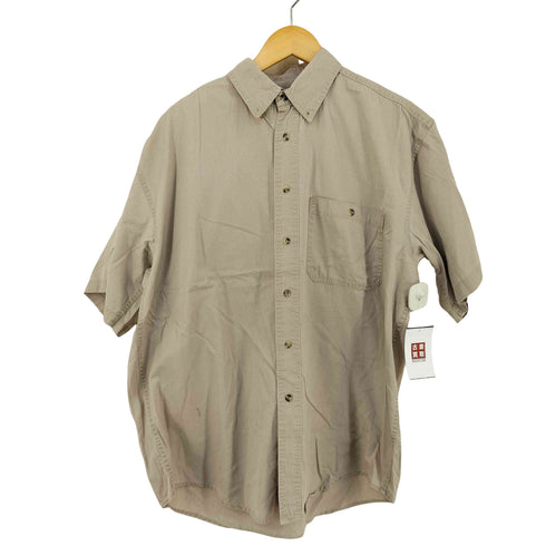 エディーバウアー Eddie Bauer 黒タグ コットン半袖シャツ メンズ import:L