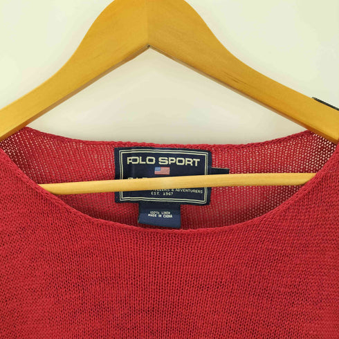ポロスポーツラルフローレン POLO SPORT RALPH LAUREN 90S グラデーション メッシュ リネンボートネックニット Y2K メンズ JPN:L