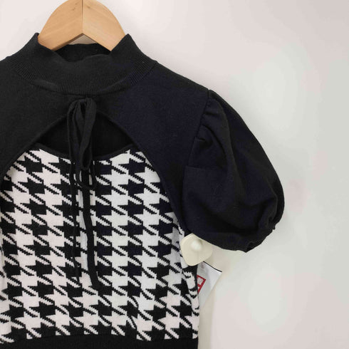 ダーリッチ Darich 23AW チェック リボンニット ミニワンピース レディース FREE