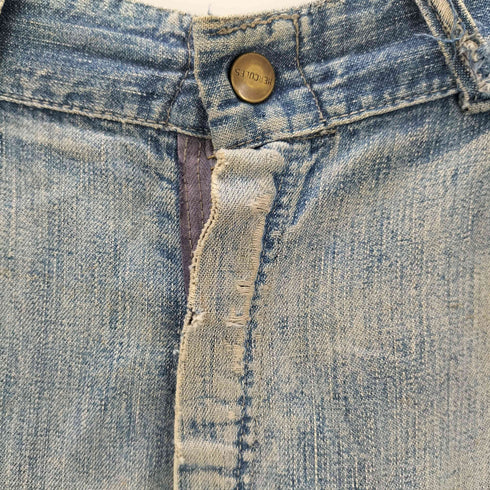 ヘラクレス HERCULES 40S-50S waldes ZIP ダブルニー ペインターデニムパンツ 襤褸 ボロ メンズ