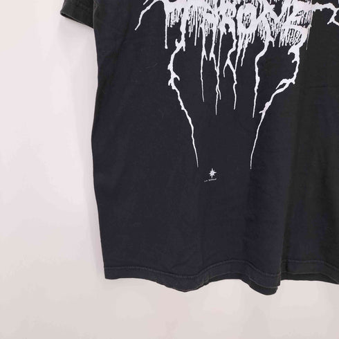 90S CYGNUS ボディ ブラック メタル バンド ロゴ 両面 プリント S/S クルーネック Tシャツ ©1998 メンズ import:L