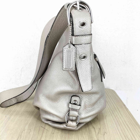 コーチ COACH サイドバックルオールレザーショルダーバッグ レディース