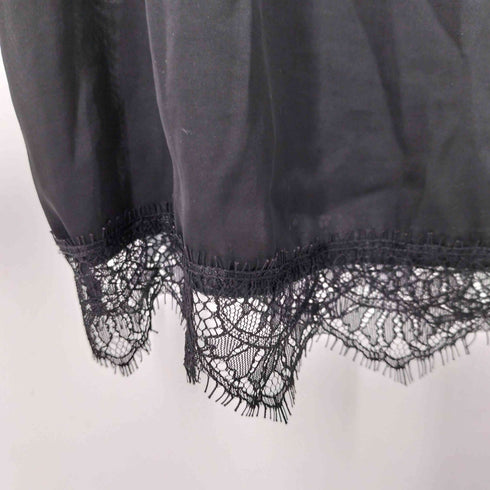 ザラ ZARA S/S レース切替デザインサテンロングワンピース レディース import:S
