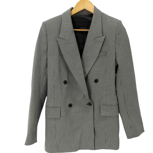 ザラ ZARA チェックダブルテーラードジャケット レディース import:S