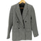 ザラ ZARA チェックダブルテーラードジャケット レディース import:S