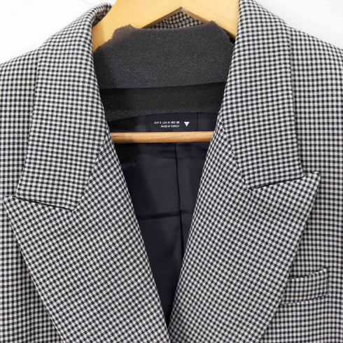ザラ ZARA チェックダブルテーラードジャケット レディース import:S