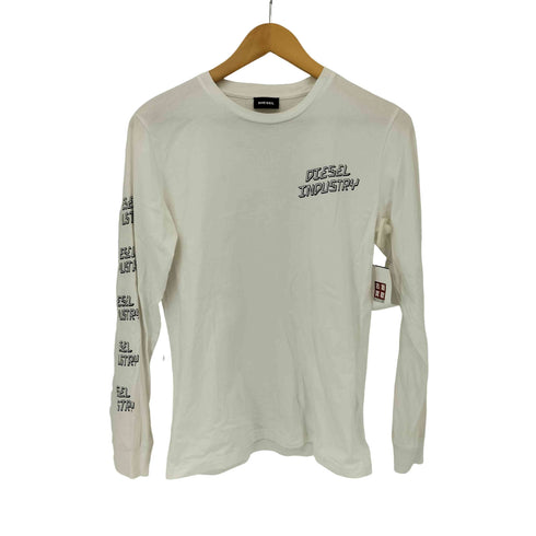 ディーゼル DIESEL DIESEL INDUSTRY アームプリント L/S Tシャツ レディース import:M