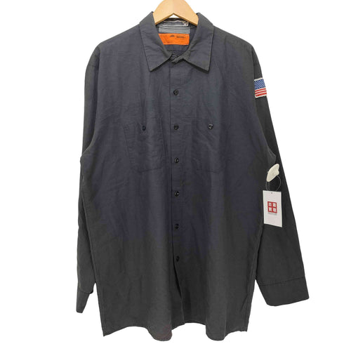 レッドキャップ RED KAP ワッペン付きL/S ワークシャツ メンズ XL