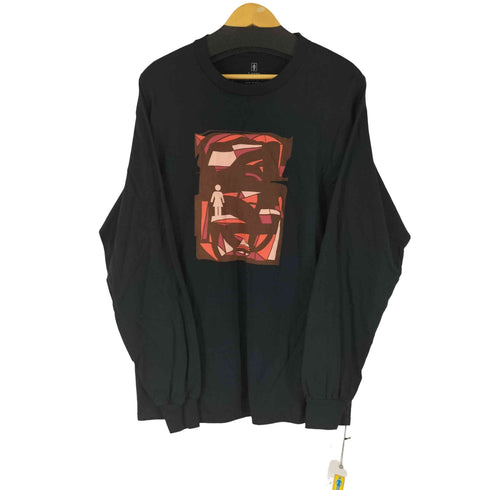 GIRL SKATEBOARD フロントプリント L/S Tシャツ メンズ JPN:L