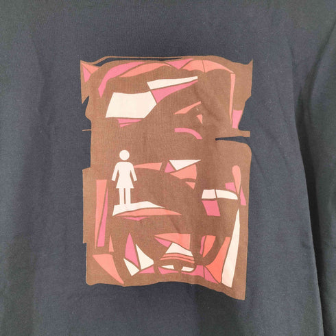 GIRL SKATEBOARD フロントプリント L/S Tシャツ メンズ JPN:L
