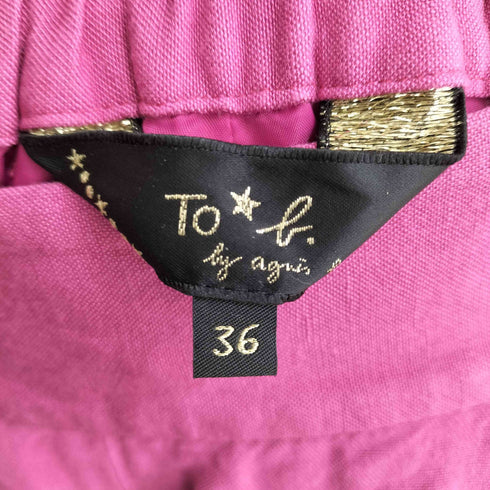 トゥービーバイアニエスベー To b. by agnes b. 19SS リネンレーヨン混 ワイドパンツ レディース 36