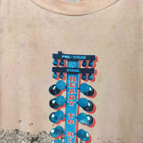 メキシコ製 HOT WHEELS ©1999 グラデーション レーシングプリントTシャツ メンズ import:L
