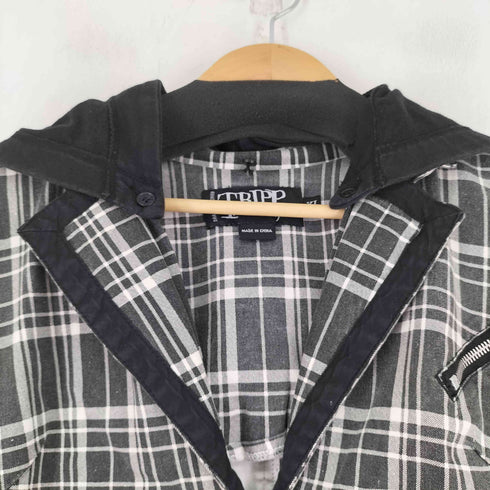 トリップニューヨークシティ TRIPP NYC チェック ジャケット 着脱フード スカルボタン レディース JPN:XL