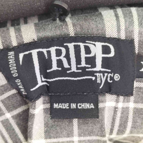 トリップニューヨークシティ TRIPP NYC チェック ジャケット 着脱フード スカルボタン レディース JPN:XL
