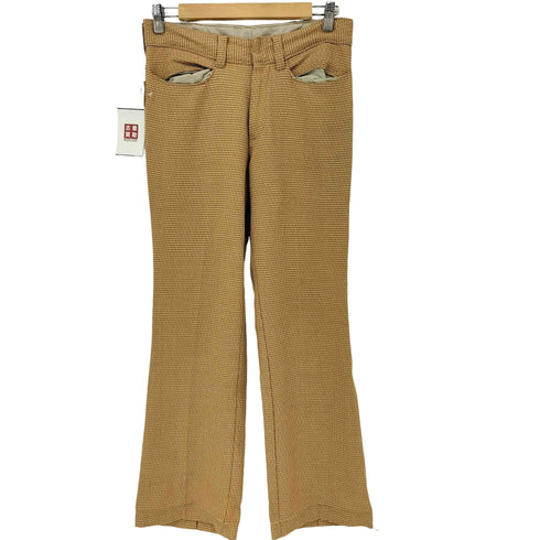 シアーズ Sears 70S SCOVILジップ PERMA-PREST 総柄フレアスラックス メンズ