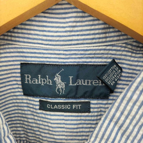 ラルフローレン RALPH LAUREN シアサッカー ストライプ BDシャツ メンズ import:XL