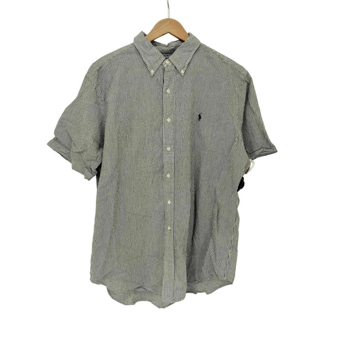 ラルフローレン RALPH LAUREN シアサッカー ストライプ BDシャツ メンズ import:XL