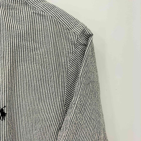 ラルフローレン RALPH LAUREN シアサッカー ストライプ BDシャツ メンズ import:XL