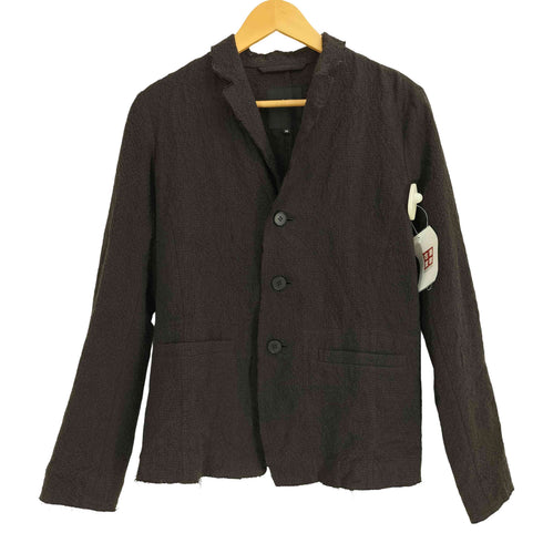 パドカレ pas de calais ウール混 シワ加工 コットン 3B テーラードジャケット レディース 36
