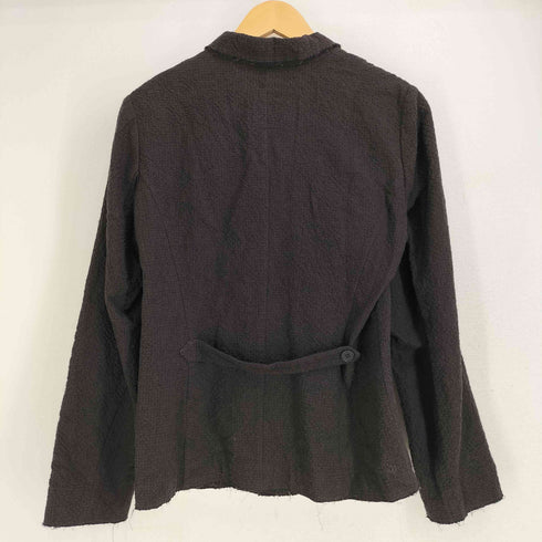 パドカレ pas de calais ウール混 シワ加工 コットン 3B テーラードジャケット レディース 36