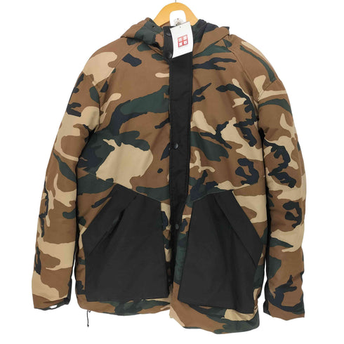 ザラ ZARA ウッドランドカモ 中綿 フーデッド ジャケット メンズ import:XL