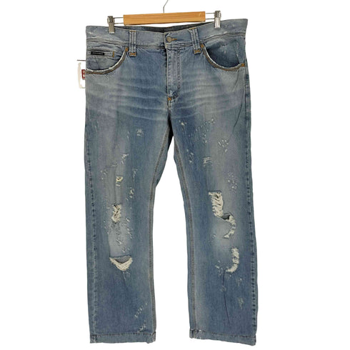 ドルチェアンドガッバーナ DOLCE&GABBANA 20 LOOSE ダメージ加工デニムパンツ メンズ 50