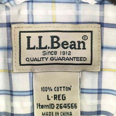 エルエルビーン L.L.Bean S/S チェック シャツ メンズ L-REG