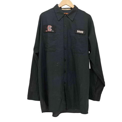 レッドキャップ RED KAP 企業ワッペン付きL/S ワークシャツ メンズ XL