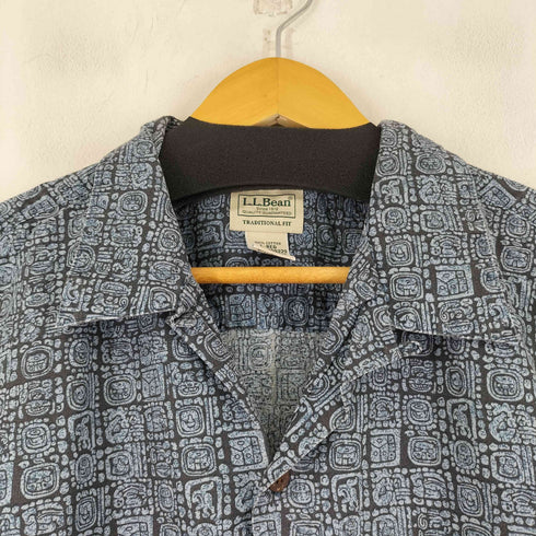 エルエルビーン L.L.Bean 総柄 開襟シャツ メンズ JPN:L