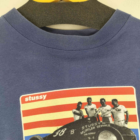 ステューシー Stussy 90S OLD USA製 紺タグ フロントプリント S/S Tシャツ メンズ import:S
