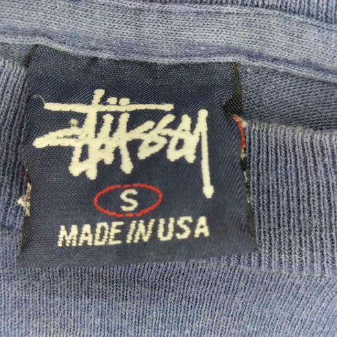 ステューシー Stussy 90S OLD USA製 紺タグ フロントプリント S/S Tシャツ メンズ import:S