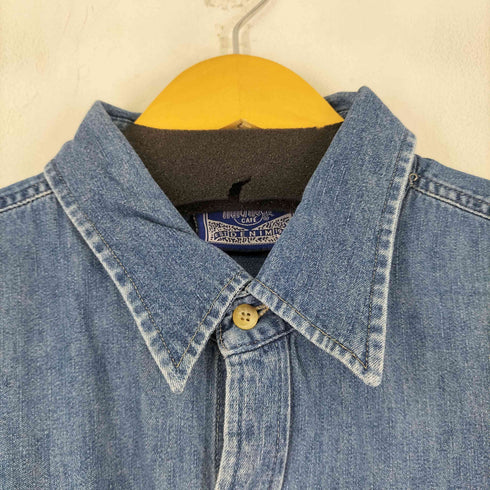 ハードロックカフェ Hard Rock Cafe 90S ロゴ刺繍 S/S デニムシャツ メンズ JPN:XL