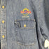 ハードロックカフェ Hard Rock Cafe 90S ロゴ刺繍 S/S デニムシャツ メンズ JPN:XL