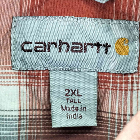 カーハート Carhartt スナップボタン フラップポケット S/S チェックシャツ メンズ 2XL