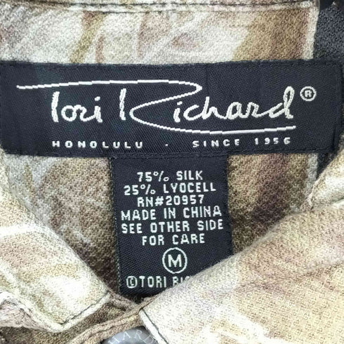 トリリチャード TORI RICHARD 総柄 S/S シルク シャツ メンズ JPN:M
