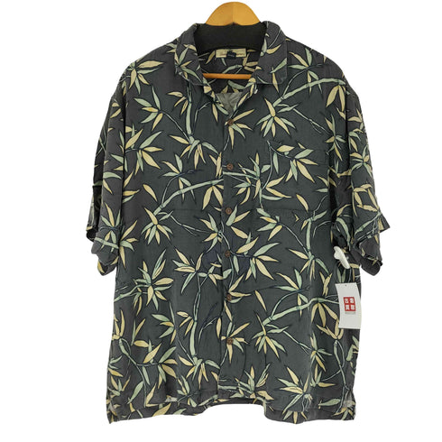 トミーバハマ Tommy Bahama 総柄シルク100 S/S アロハシャツ メンズ import:XL