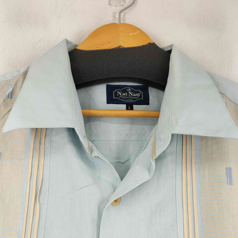ナットナスト NAT NAST S/S ツートーン 開襟シャツ メンズ JPN:L