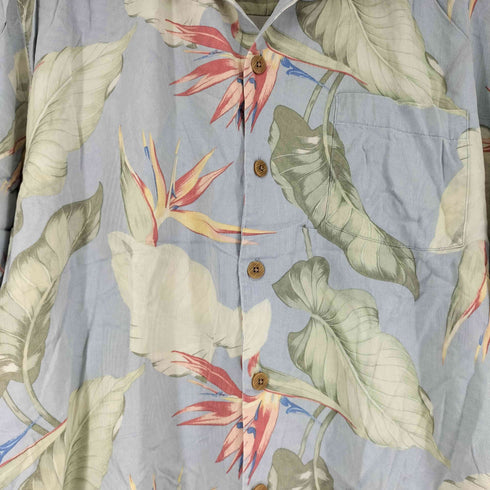 トミーバハマ Tommy Bahama 総柄シルク100 S/S アロハシャツ メンズ JPN:L