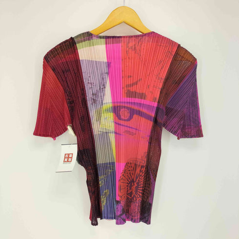 プリーツプリーズイッセイミヤケ PLEATS PLEASE ISSEY MIYAKE 総柄プリーツカットソー レディース JPN:4