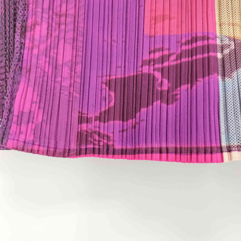 プリーツプリーズイッセイミヤケ PLEATS PLEASE ISSEY MIYAKE 総柄プリーツカットソー レディース JPN:4