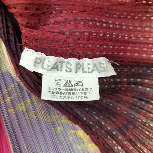 プリーツプリーズイッセイミヤケ PLEATS PLEASE ISSEY MIYAKE 総柄プリーツカットソー レディース JPN:4