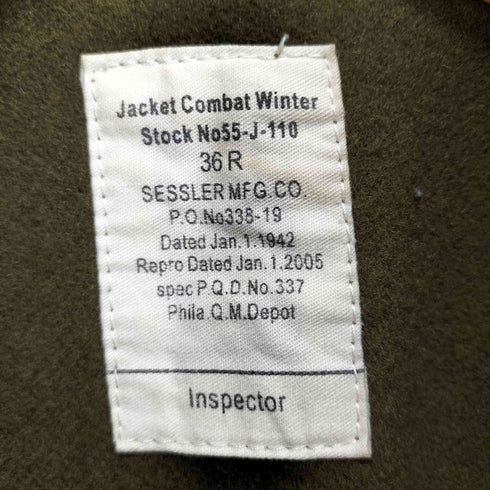 SESSLER MFG.CO.製 TALONジップ Jacket Combat Winter メンズ 36R