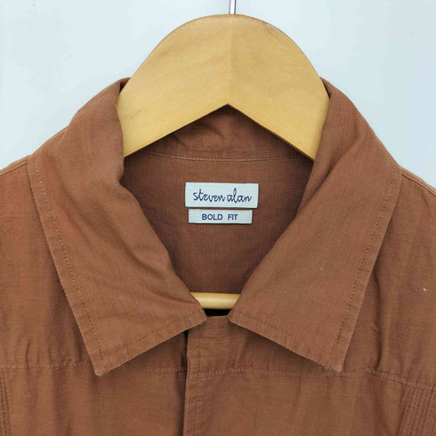 スティーブンアラン Steven Alan C/L SLUB CUBA SHIRT-BOLD キューバシャツ メンズ JPN:L