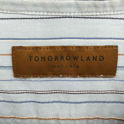トゥモローランド TOMORROWLAND 20AW コットンレーヨンワッシャー プルオーバーバンドカラーシャツ CANGIOLI メンズ import:L