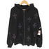 アンノウンロンドン UNKNOWN LONDON RHINESTONE CROSS ZIP-UP HOODIE ラインスト ーン クロス ジップアップ パーカー メンズ import:L
