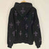アンノウンロンドン UNKNOWN LONDON RHINESTONE CROSS ZIP-UP HOODIE ラインスト ーン クロス ジップアップ パーカー メンズ import:L