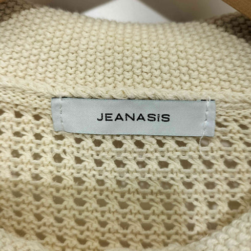 ジーナシス JEANASIS 23SS クロシェポロショートカーディガン レディース FREE