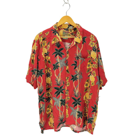 レーヨンパイナップル柄アロハシャツ メンズ JPN:XL