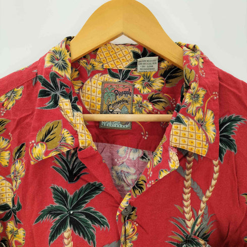レーヨンパイナップル柄アロハシャツ メンズ JPN:XL