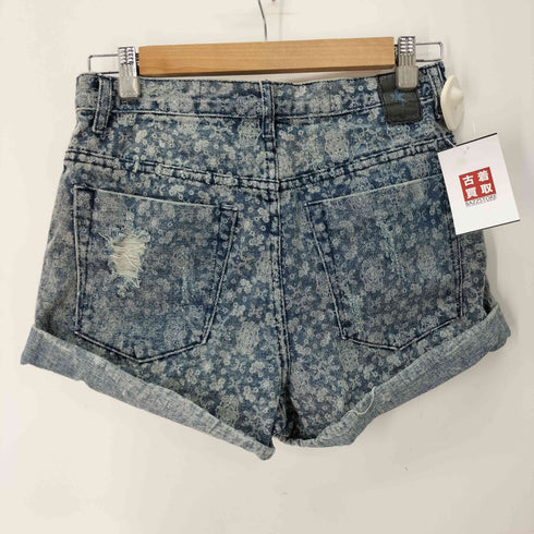 ONE TEESPOON ボタンフライ総柄デニムショートパンツ レディース US:28-29